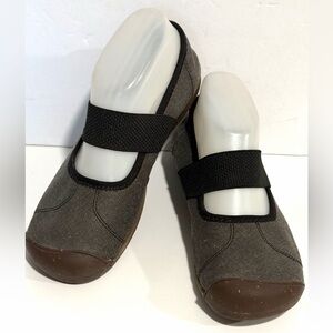Keen Sienna Black Gray Canvas Mary Jane - Size 7